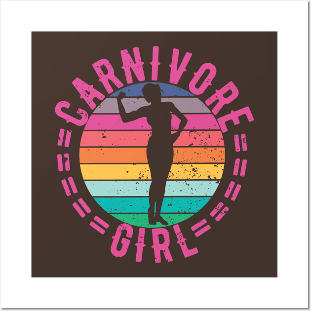 CARNIVORE GIRL MEAT EATER STEAK LOVER CUTE FIT COWGIRL WOMAN Wall Art by CarnivoreMerch